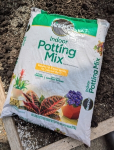 I use Miracle-Gro Indoor Potting Mix, which is good for a wide variety of container plants.