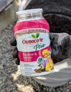 Miracle-Gro Osmocote Plus is a slow-release plant food that can feed for up to six months.