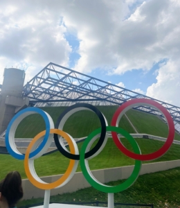 And then it was time to head to the Olympic Village. Paris 2024 includes 19 days of competition in 329 events covering 32 different sports and four non-traditional sports - breaking, or break dancing, climbing, skateboarding, and surfing.