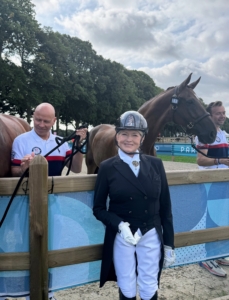 Here I am with Steffen Peters, a German-born equestrian who competes for the United States in dressage. He is here in Paris with his horse Suppenkasper.