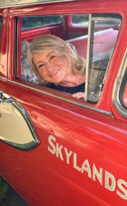 It's been a very busy summer. After a whirlwind trip to Paris for the 2024 Summer Olympics, I went straight to Skylands, my home in Maine. Here I am sitting in the front seat of my 1958 Edsel Roundup station wagon. I use it every time I am in Maine. It was a gift from my daughter, Alexis.