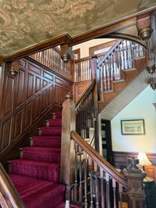 The original oak and mahogany millwork in Daheim largely intact.