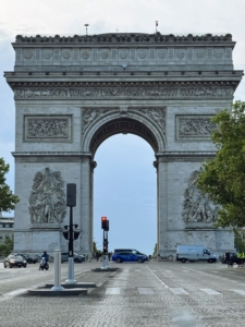 Driving to the hotel, we passed the famous L'Arc de Triomphe de l'Étoile, or the Arc de Triomphe - located at the western end of the Champs-Élysées. The Arc de Triomphe honors those who fought and died for France in the French Revolutionary and Napoleonic Wars. It took 30-years to build this monument.