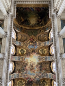 Some of the painted ceilings depict the glorious history of Louis XIV during the first decades of his reign.