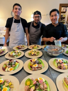 We also had salad niçoise prepared by Federico, Louis, and German.