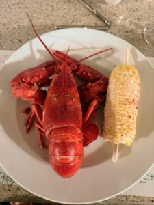 That night, our supper was lobster and street corn, cooked perfectly.