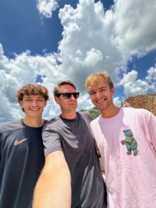 Matt, Alex, and Charlie took this selfie from atop AZULIK.