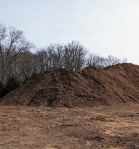 And after all the material is put through the grinder - not once, but twice - it is a beautiful pile of fine mulch.