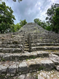 This pyramid is 138 feet tall and was the heart of the city, which at its peak included more than 50,000 inhabitants. The Mayans used local building materials like sandstone and limestone, and even created a form of cement using burnt limestone.