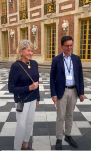 I was fortunate to get an early morning tour of the Palace and Gardens before the doors opened to the public. Here I am with chair of the Château de Versailles, Christophe Leribault.