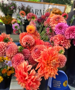 ... And bouquets of colorful flowers such as these dahlias.