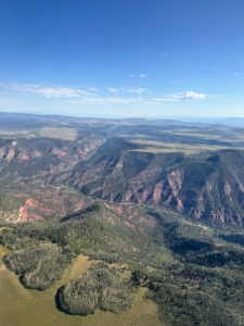 Here I am looking over the mountains around Telluride, a former Victorian mining town in Colorado’s Rocky Mountains. Telluride is set in a box canyon, meaning there is only one way in and out.