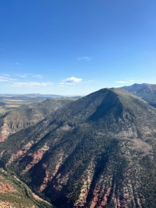 The mountain views were spectacular. Telluride is located on the western flank of the San Juan Mountains at an elevation of 8,750 feet.