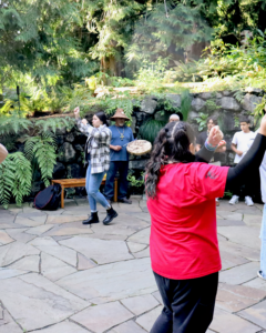 The group also presented a beautiful dance for us. The Port Gamble S’Klallam Tribe, also known as the Port Gamble Indian Community, live on the Kitsap Peninsula in Washington State. The S’Klallams are Native Americans indigenous to the Pacific Northwest Coast. (Photo by Samantha Jones for Heronswood)