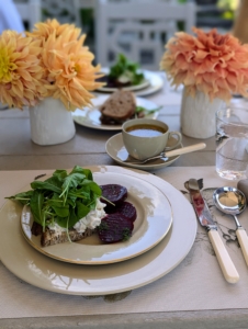 Everything looked so delicious on the table served on my Martha Stewart Gilded Drabware Wedgwood plates.