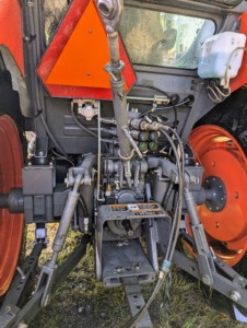 Look how much cleaner it is after just a few minutes. The M4 tractor is designed for basic farm chores, such as raking, tedding, and rotary cutting, but I also use it for moving heavy planters, transporting mulch and compost, and other important tasks.