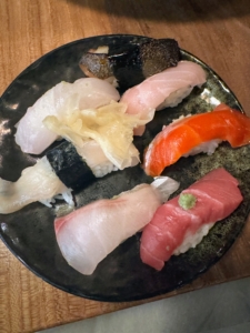 Here is a sampling of the beautiful sushi. The wild Alaska black cod belly was beautiful and the wild salmon from Alaska was so fresh and delicious.