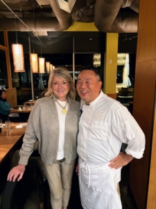 Here I am with Chef Taichi Kitamura. Chef is originally from Kyoto. He is also a James Beard Award nominee, and an avid fisherman.