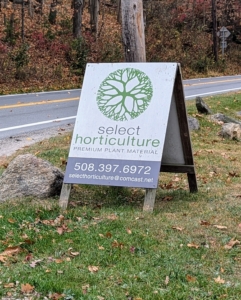 Select Horticulture Inc. has locations in Lancaster, Massachusetts and here in Westchester, New York right off route 137. It is owned by Scott Richard and Jim Freeborn who are extremely knowledgeable and often at the nurseries ready to answer any questions.