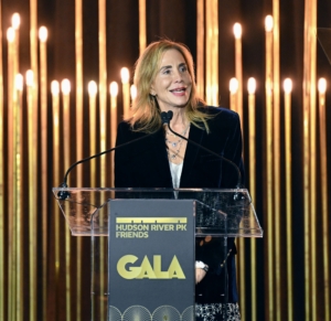 Madelyn Wils is the former president of the Hudson River Park Trust. She also spoke to the audience. (Photo by Bryan Bedder/Getty Images for Friends of Hudson River Park)