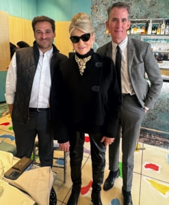 Later that same week, I hosted a brunch with Chef Daniel Boulud at the legendary Blue Box, the charming and elegant Daniel Boulud-run café inside Tiffany’s Fifth Avenue flagship store. Here I am with our own Thomas Joseph and Kevin Sharkey.