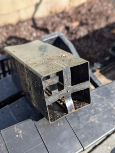 I always save nursery containers, so I have a good supply whenever I need them. These have large holes in the bottom for good drainage.