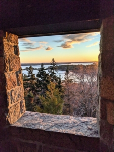 Here is why I call it the lookout. This gazebo looks out onto Sutton Island, part of the Cranberries, and the ocean beyond.