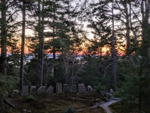 And here are "Rockefeller's Teeth" again at the end of the day, now with the setting sun as its backdrop. Thanks, Cheryl, for these great photos. I am looking forward to my next visit to my beloved Skylands.