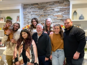 Here is Abby with her immediate family at a separate holiday celebration.