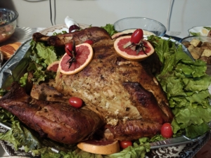 Office Manager, Frank Sanchez, spent Thanksgiving with his mom, who cooks up a wonderful Thanksgiving meal every year. This is her turkey.