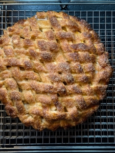 Ryan Mesina, vice president from our Creative Services team, makes desserts for his family Thanksgiving every year. This is an apple pie with a lattice top.