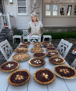 One of my own traditions is to make pies for everyone who works with me at my farm. I offer each member of my crew a choice of several pies and then I spend two days baking each pie from scratch. I hope you saw my Instagram post on @MarthaStewart48. I made a total of 35 pies this year.