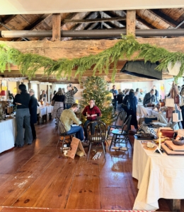 Inside, 50 collectors and artisans set up tables around the main dining room.