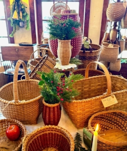 These are Wendy Jensen baskets - all handwoven in the Berkshires.