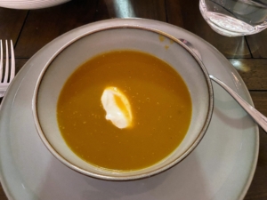 Delicious squash soup.