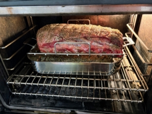 This is Justin's first standing rib roast. It is a 17.5 pounds and he used my method for cooking, along with a spice blend inspired by my recipe.