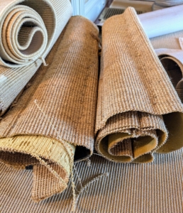 Back at my Bedford farm, the old carpeting is carefully removed from the stairs. The life expectancy of a sisal rug depends on where it’s used and the carpet's exposure to traffic, spills or damage.