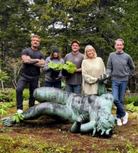 It's among my favorite traditions - going up to Maine for a spring weekend with good friends to plant the terrace. Rain or shine, we always get it done. Here I am with this year's group - Douglas Friedman, Hannah Milman, Ryan McCallister, Kevin Sharkey, and the "Lady."