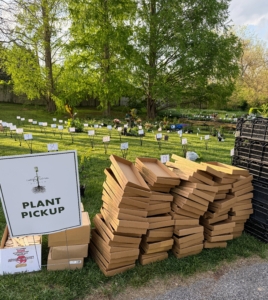 Visitors can pick up their purchases at a designated spot. It is very well organized and managed.
