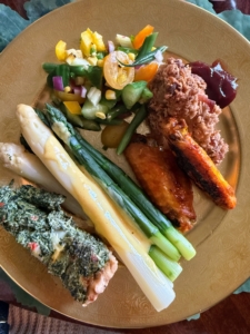 My plate full - a little of everything.