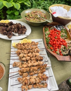 Nearby is the wonderful spread of delicious foods. Patsy cooks everything, sometimes preparing things days in advance.