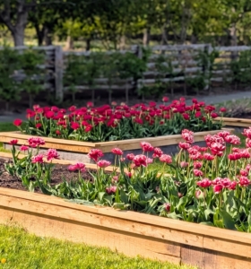 By planting varieties with different bloom times, one can have tulips blooming from early to late spring.