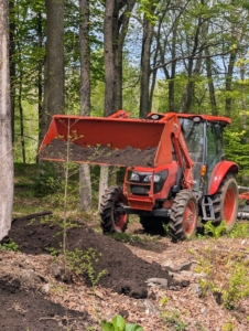 Chhiring transports compost to the planting areas using our trusted Kubota tractor and loader. I am so fortunate to be able to make my own nutrient rich compost here at the farm.