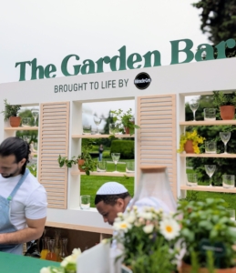 A Garden Bar was also set-up with spring-themed drinks. The day's forecast called for rain, and although the skies were cloudy, the weather held up nicely.