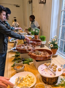 ... And a buffet of wonderful foods was set up indoors.