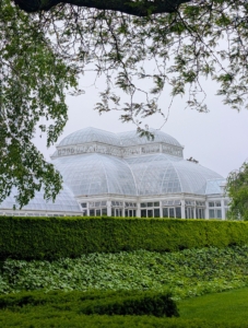 Originally constructed in 1902, the steel and glass Conservatory includes a 90-foot tall domed Palm Gallery and 10 attached glasshouse galleries.