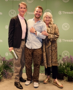 Here I am with Kevin and Garrett Gottesman, a member of Meta's Public Figure Partnerships team. (Photo from Meta)