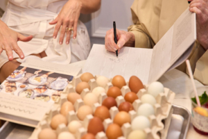 Elisa and I also exchanged books. I signed a copy MARTHA: THE COOKBOOK and gave her some of my farm fresh eggs. She gifted me with a signed copy of Maman: The Cookbook, All-Day Recipes to Warm Your Heart.
