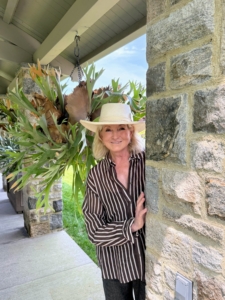 I decided to serve lunch under my pavilion, just outside my pool. It is one of the coolest spots on the farm with great shade and cross breezes.