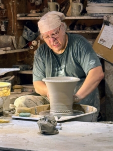 All of Guy’s pots are hand thrown, so no two are exactly alike.